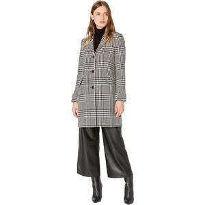 Lauren Ralph Lauren Reefer Jacket Wool Blend Glen Check Tweed Size 14 NWT
